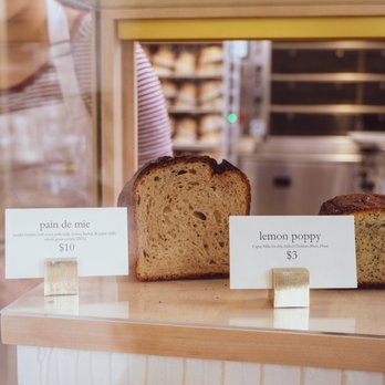 Faria Bakery - Some bread offered on rotation: pan de mie and lemon poppy loaf - Bakeries Near Me - Sacramento, California