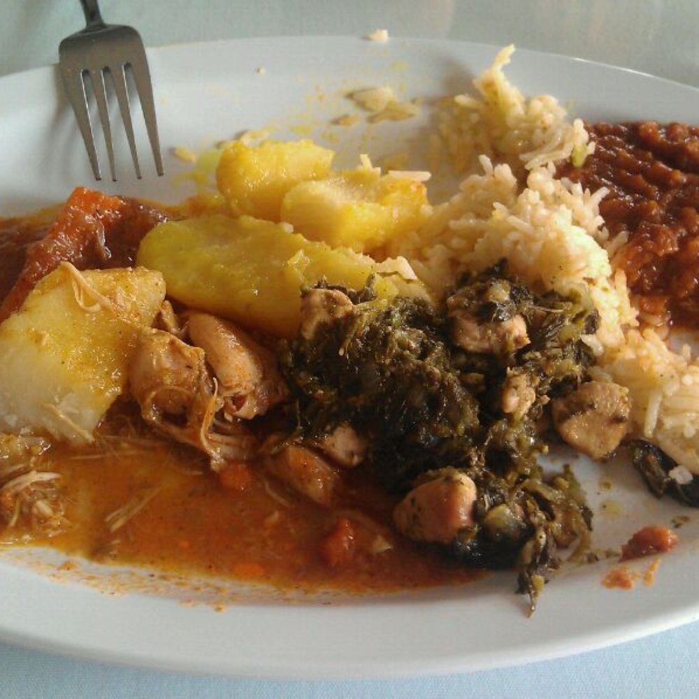 Red Sea Ethiopian & Eritrean Cuisine Restaurant - buffet lunch plate. 2 chicken and 1 beef dish. potatoes, lentil, and rice - Ethiopian Near Me - Oakland, California Red Sea Ethiopian & Eritrean Cuisine Restaurant - buffet lunch plate. 2 chicken and 1 beef dish. potatoes, lentil, and rice - Ethiopian Near Me - Oakland, California