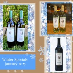 Four Sisters Ranch Vineyards & Winery - January 2025 wine specials at the tasting room and online while supplies last.