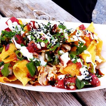 Glidden Point Oyster Farms - Great Wave Sushi was visiting that day! Poke nachos. - Seafood Markets Near Me - Edgecomb, Maine Glidden Point Oyster Farms - Great Wave Sushi was visiting that day! Poke nachos. - Seafood Markets Near Me - Edgecomb, Maine
