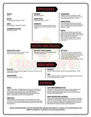 Menu photo 8 Taco Daddy’s Gretna, LA