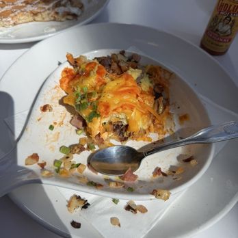 Broken Yolk Cafe - Meat lovers skillet with cheddar cheese and no bell peppers - Breakfast & Brunch Near Me - Las Vegas, Nevada
