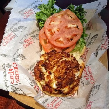 Chickie's and Pete's - Yummy crab cake sandwich! - American Near Me - Philadelphia, Pennsylvania Chickie's and Pete's - Yummy crab cake sandwich! - American Near Me - Philadelphia, Pennsylvania