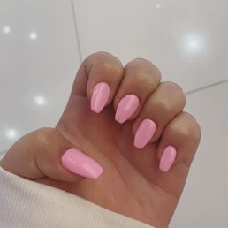 Pink Gel Nails With Tips