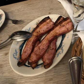 Peter Luger - Luger's Sizzling Bacon, Extra Thick by the Slice - Steakhouses Near Me - Brooklyn, New York