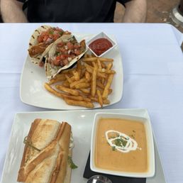 Oyster Po Boy, Cup Lobster Bisque Oyster Po Boy, Cup Lobster Bisque