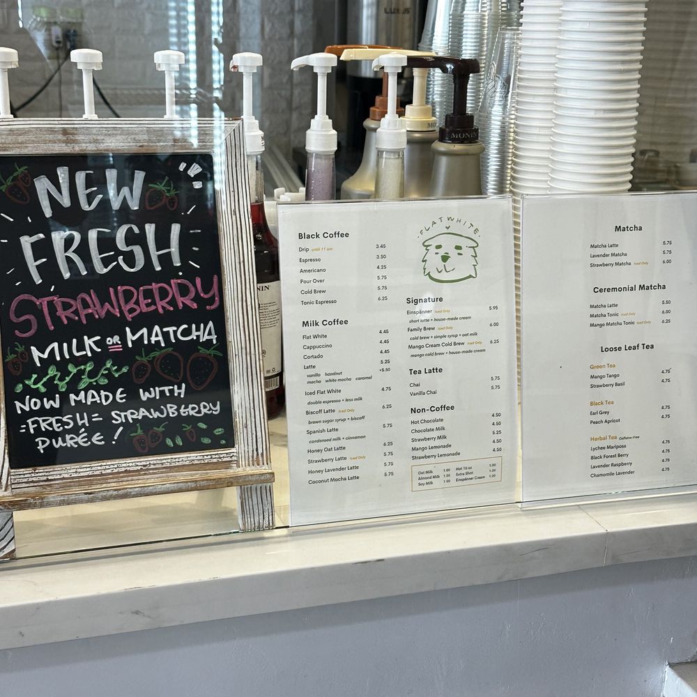 Flat White Coffee - Menu - Cafes Near Me - Cypress, California Flat White Coffee - Menu - Cafes Near Me - Cypress, California