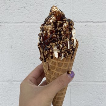 Here's the Scoop - Toasted Almond Custard dipped in Chocolate and Almond Brittle Crunch - Ice Cream & Frozen Yogurt Near Me - Taylor, Michigan Here's the Scoop - Toasted Almond Custard dipped in Chocolate and Almond Brittle Crunch - Ice Cream & Frozen Yogurt Near Me - Taylor, Michigan