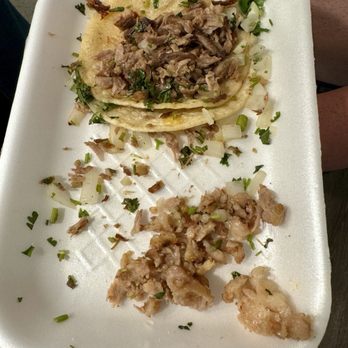 Compas Tacos - My two tacos, with fat separated into a pile - Tacos Near Me - Lake Elsinore, California Compas Tacos - My two tacos, with fat separated into a pile - Tacos Near Me - Lake Elsinore, California