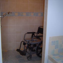 Evans & Evans Construction - This shower was built to accommodate my customer who is confined to a wheelchair. She rolls into the shower, and uses the spe...