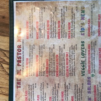 Rosita's al Pastor - Al Pastor section of the menu - Mexican Near Me - Austin, Texas Rosita's al Pastor - Al Pastor section of the menu - Mexican Near Me - Austin, Texas