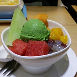 滿記甜品 - Green tea with mixed fruits