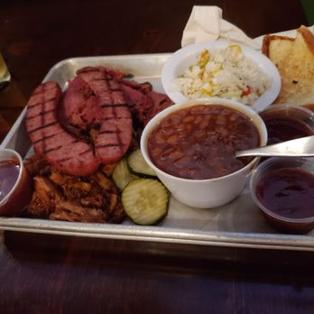 Bent River Brewing - 3 Meat platter, pastrami, sausage and pulled pork - Brewpubs Near Me - Moline, Illinois