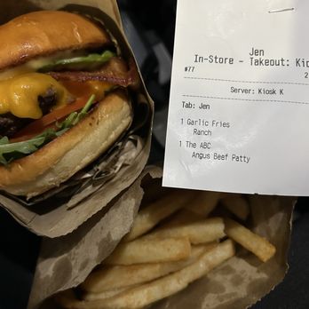 Kurated Kitchens - ABC Burger and regular fries (supposed to be garlic fries) - Coffee & Tea Near Me - Sunnyvale, California