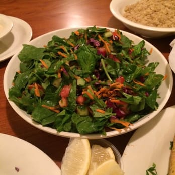 Stonefire Grill - Garden salad. Replaced with chopped spinach. Dressing on side - American Near Me - Pasadena, California Stonefire Grill - Garden salad. Replaced with chopped spinach. Dressing on side - American Near Me - Pasadena, California