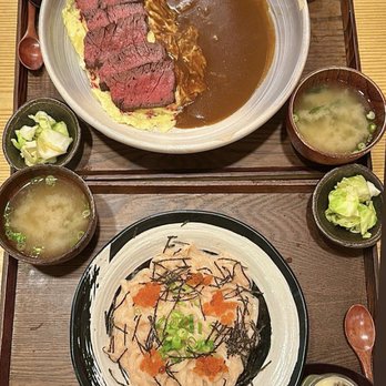 Tendon Kohaku - Creamy Mentaiko Udon, Steak Curry Rice - Japanese Near Me - Bellevue, Washington Tendon Kohaku - Creamy Mentaiko Udon, Steak Curry Rice - Japanese Near Me - Bellevue, Washington