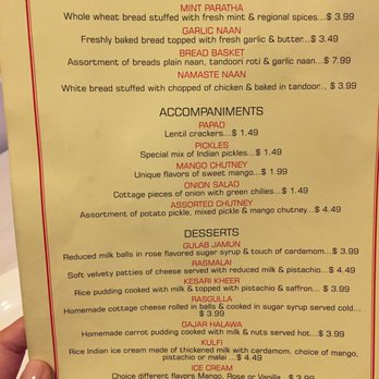 Namaste - Menu - Indian Near Me - Alexandria, Virginia Namaste - Menu - Indian Near Me - Alexandria, Virginia