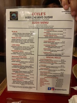 Menu photo 5 Coyle's Hibachi Cedar Rapids, IA