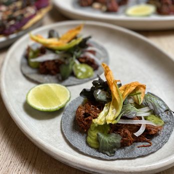 Oxomoco - Lamb Barbacoa and Squash Blossum Taco - Mexican Near Me - Brooklyn, New York