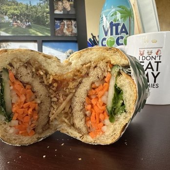 Boba Binge - B8. Lemongrass Tofu Banh Mi ( Vegan) - Coffee & Tea Near Me - Oakland, California Boba Binge - B8. Lemongrass Tofu Banh Mi ( Vegan) - Coffee & Tea Near Me - Oakland, California