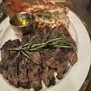 Papi Steak Miami Beach - Creekstone Farm Boneless Ribeye and Grilled Maine Lobster Tail - Steakhouses Near Me - Miami Beach, Florida