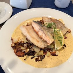 Restaurant & Café Seeterrassen - Fischplatte in Senfsoße