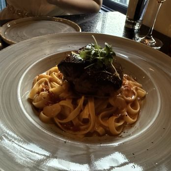 Uncorked On State - Red pepper pasta with filet mignon - Wine Bars Near Me - Redlands, California Uncorked On State - Red pepper pasta with filet mignon - Wine Bars Near Me - Redlands, California