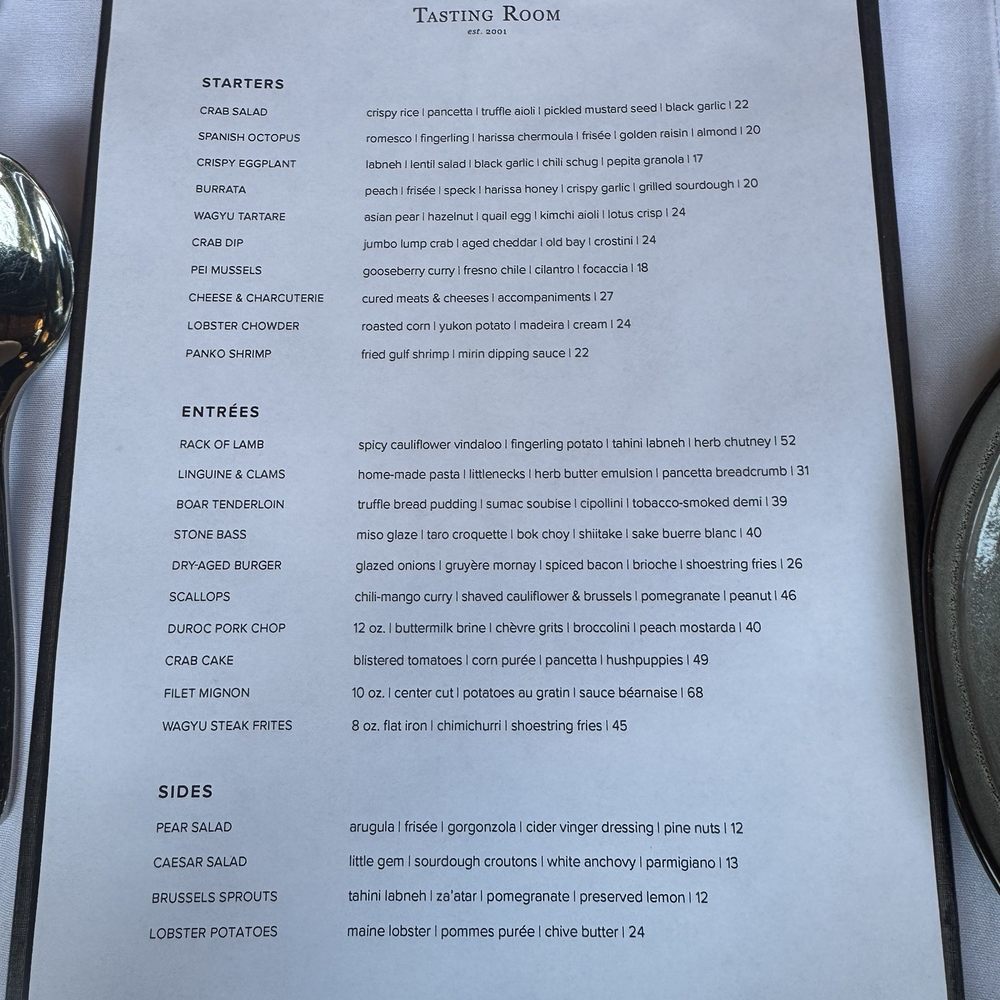 The Tasting Room - Menu - New American Near Me - Frederick, Maryland The Tasting Room - Menu - New American Near Me - Frederick, Maryland