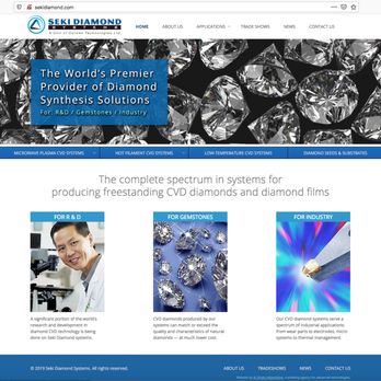 Al Shultz Advertising - SekiDiamond.com: Designed, wrote and produced their website and booth graphics - Web Design Near Me - San Jose, California Al Shultz Advertising - SekiDiamond.com: Designed, wrote and produced their website and booth graphics - Web Design Near Me - San Jose, California