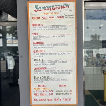 Sonoratown - menu - Mexican Near Me - Los Angeles, California