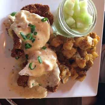 The Attic - Chicken Fried Steak Eggs Benedict - Breakfast & Brunch Near Me - Long Beach, California