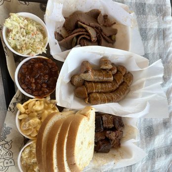 Slap's BBQ - Our platter of food. ALL of it was good! - Barbeque Near Me - Kansas City, Kansas