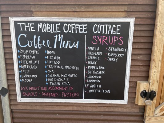 Menu photo 1 The Coffee Cottage, Mobile Cascade, CO Menu photo 1 The Coffee Cottage, Mobile Cascade, CO