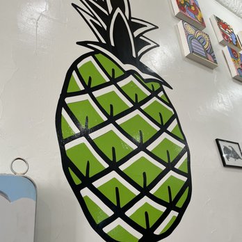 Green Pineapple - a pineapple painted on a wall - Bubble Tea Near Me - Shepherdstown, West Virginia