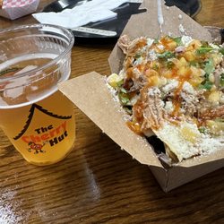 Bridge Up Brewing Company - Special Hawaiian nachos. Their pulled pork is delicious too.