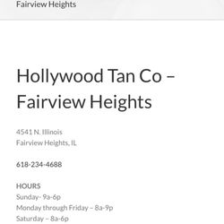 Hollywood Tan - Hours of operation listed on website.