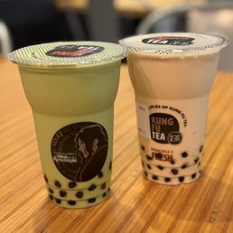 Matcha Milk and Oolong Milk Tea Matcha Milk and Oolong Milk Tea