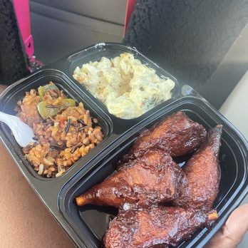ELife Restaurant - Rice, Mac and cheese, BBQ Drummies - Vegan Near Me - Capitol Heights, Maryland
