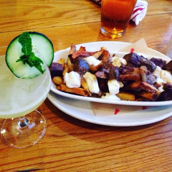 MESSHALL - Short rib poutine & East Side cocktail. This drink isn't on the menu, but their bartenders can make any classic cocktail. :-) - Breakfast & Brunch Near Me - Los Angeles, California MESSHALL - Short rib poutine & East Side cocktail. This drink isn't on the menu, but their bartenders can make any classic cocktail. :-) - Breakfast & Brunch Near Me - Los Angeles, California