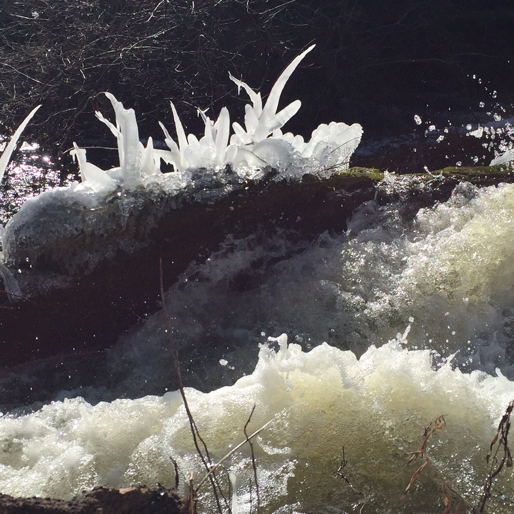 Wadsworth Falls State Park - Ice formations from the rushing waters - Hiking Near Me - Middletown, Connecticut