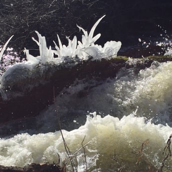 Wadsworth Falls State Park - Ice formations from the rushing waters - Hiking Near Me - Middletown, Connecticut
