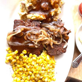 The Cheesecake Factory - Famous Factory Meatloaf with mashed potatoes and corn - Desserts Near Me - Birmingham, Alabama