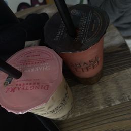Brown Sugar Milk Tea & Strawberry Slush Brown Sugar Milk Tea & Strawberry Slush