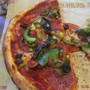 Blaze Pizza - Half of my creation... Took a pic before I pigged out but accidentally deleted it. Lol - Pizza Near Me - Visalia, California Blaze Pizza - Half of my creation... Took a pic before I pigged out but accidentally deleted it. Lol - Pizza Near Me - Visalia, California