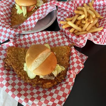 Foxy's Chill and Grill - Giant pork tenderloin for two people !! - American Near Me - Central City, Iowa Foxy's Chill and Grill - Giant pork tenderloin for two people !! - American Near Me - Central City, Iowa