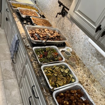 Astor’s Table - White rice, yellow rice, lamb curry, goat curry, chicken espetadas, sautéed onion/bell peppers, sautéed zucchini, plantains - Steakhouses Near Me - Katy, Texas Astor’s Table - White rice, yellow rice, lamb curry, goat curry, chicken espetadas, sautéed onion/bell peppers, sautéed zucchini, plantains - Steakhouses Near Me - Katy, Texas