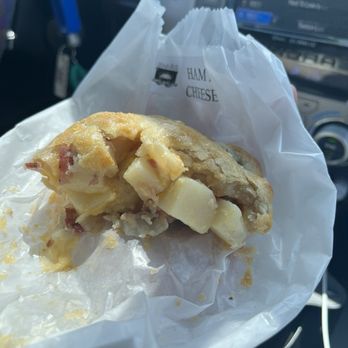 Grass Valley Pasty - Ham and cheese pasty. Dough wasn't cooked enough and mostly potatoes but flavorful. - American Near Me - Grass Valley, California