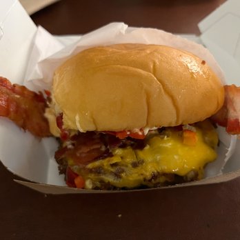 Shake Shack Coral Gables - Burger with Escaping Bacon - Burgers Near Me - Coral Gables, Florida