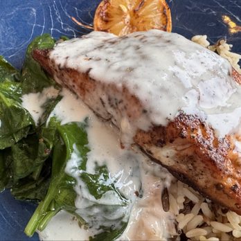 Beach House Restaurant + Bar @ Lovers Point - Grilled Salmon Filet - Seafood Near Me - Pacific Grove, California