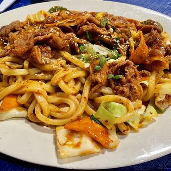 Narrow Street 512 - Spicy Pork Fried Udon - Korean Near Me - Austin, Texas Narrow Street 512 - Spicy Pork Fried Udon - Korean Near Me - Austin, Texas